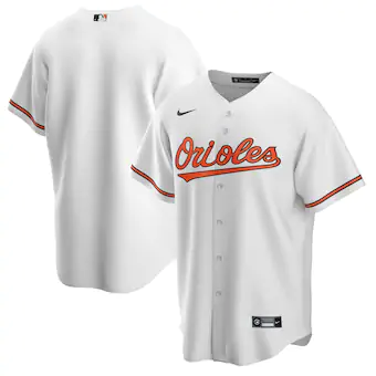 Men's Baltimore Orioles Blank White Cool Base Stitched Jersey